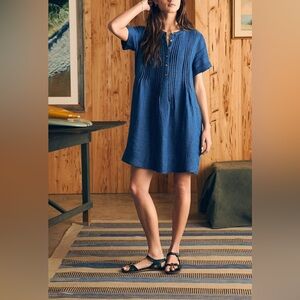 Faherty 100% Linen Gemina Dress Sz S
